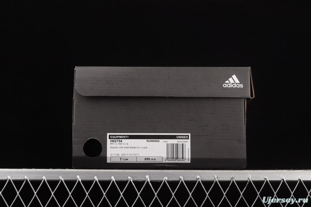 Adidas EQUIPMENT+ H02754 2021 new cushioning breathable popcorn casual running shoes