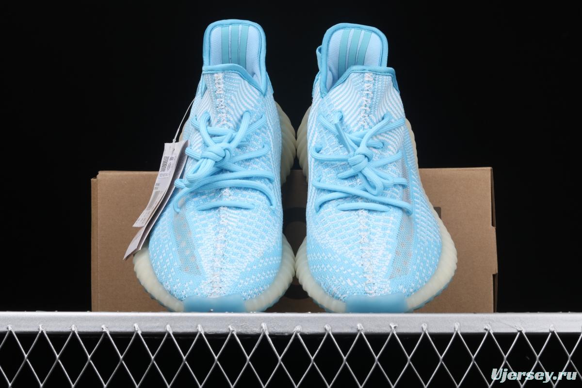 Adidas Yeezy 350 Boost V2 CI1173 Darth Coconut 350 second generation silver powder hollowed-out North Carolina blue color match