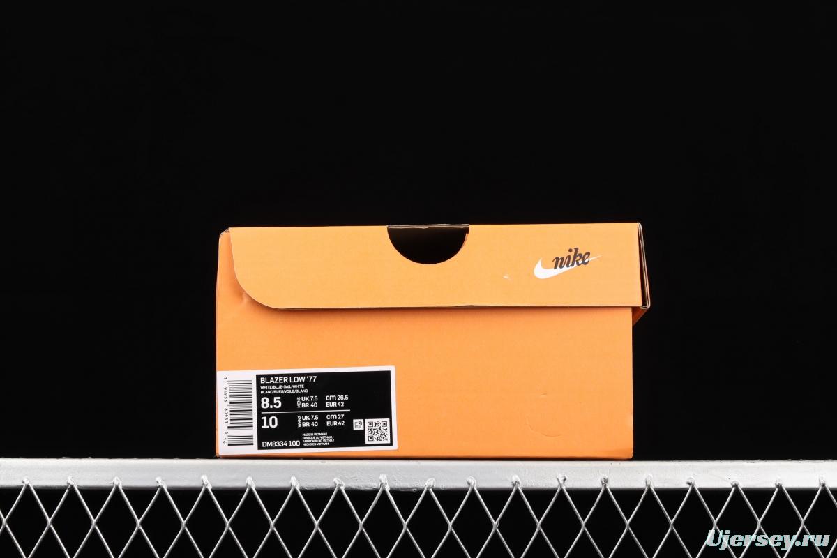 NIKE Blazer Low'77 Vintage Trail Blazers Leather Leather low-top Leisure Board shoes DM8334-100