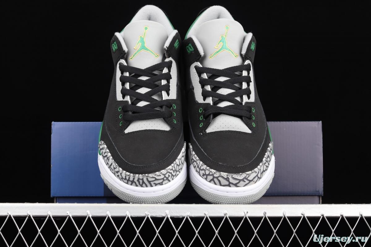 Air Jordan 3 Retro Racer Blue AJ3 Joe 3 black and green CT8532-030