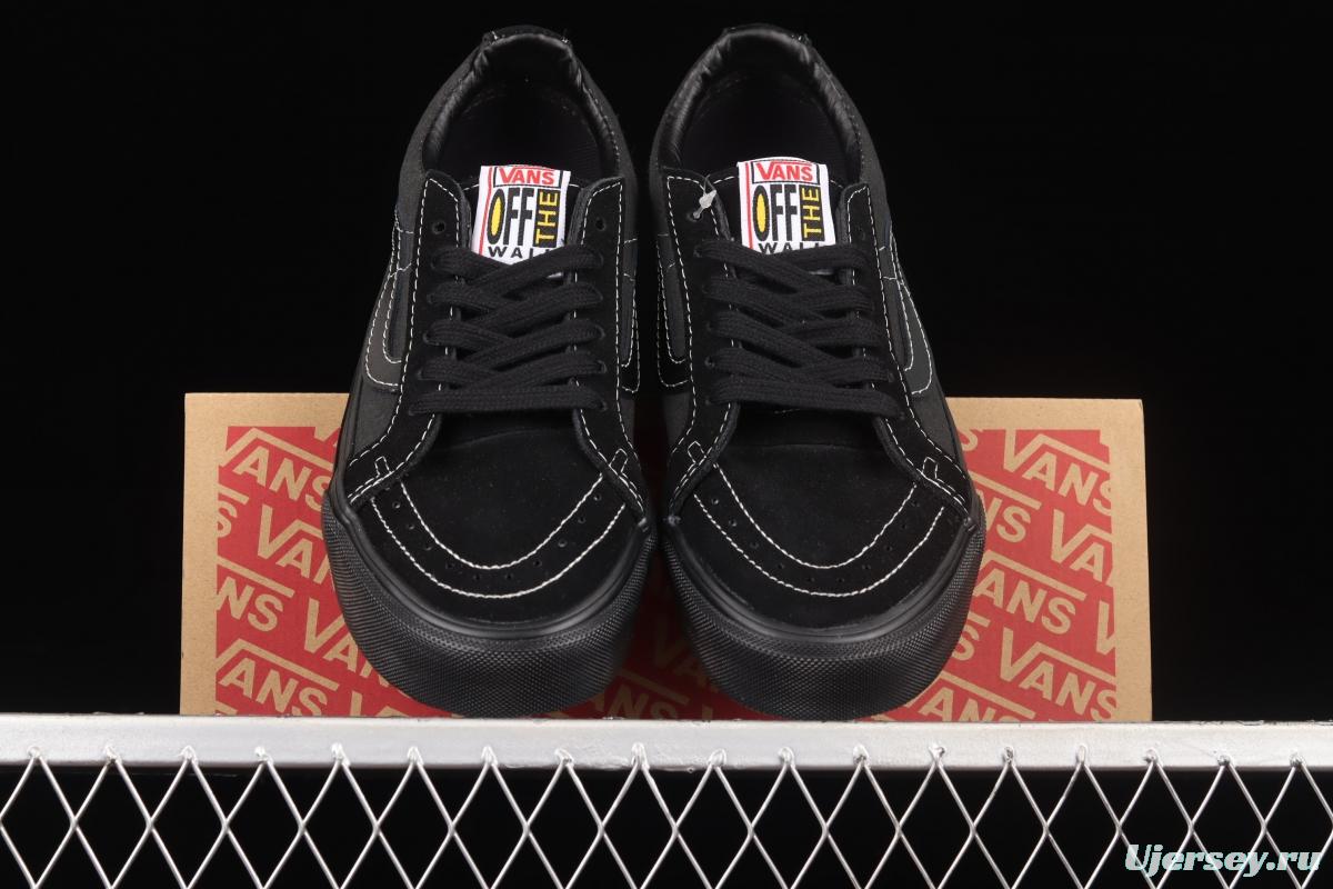 Vans Sk8-Low Yu Wenle's all-black low-top casual board shoes VN0A4UW12U3