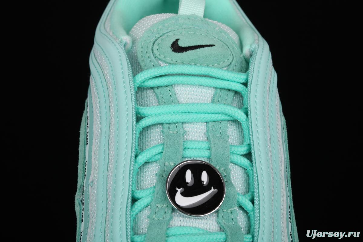 NIKE Air Max 97 ND mint green suede air cushion running shoes 923288-300