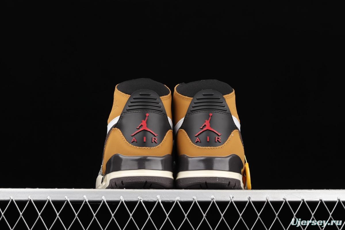 Jordan Legacy 312 white and yellow color Velcro three-in-one board shoes AV3922-102