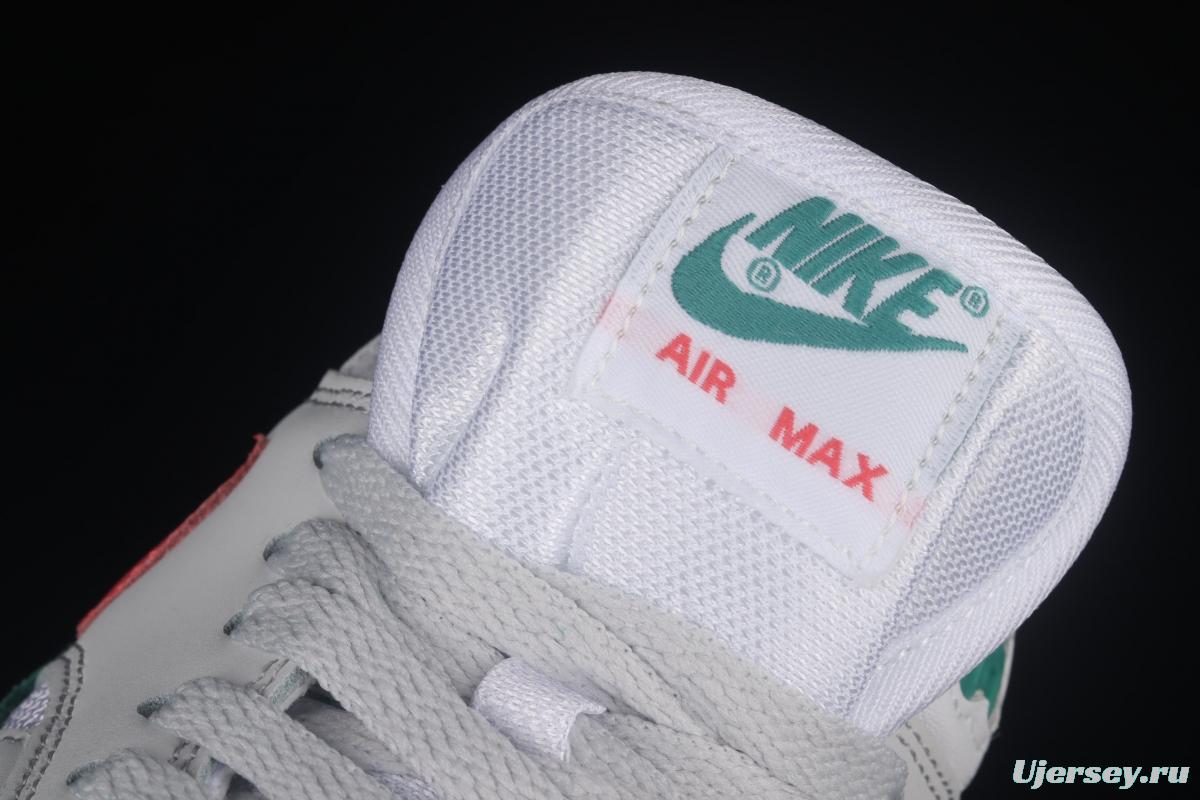 NIKE Air Max 1 gray-white and green half-palm air cushion retro running shoes AH8145-106