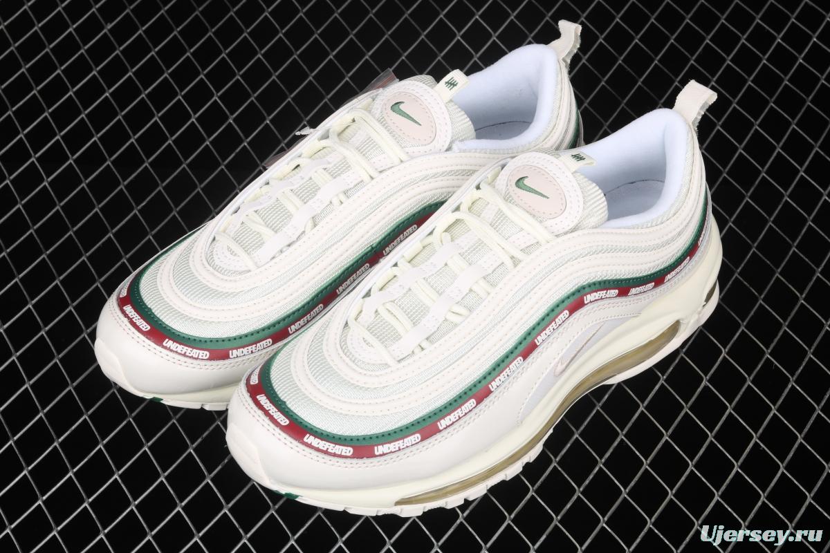NIKE Air Max 97 Undefeated Co-signed White and Green bullet 986-100