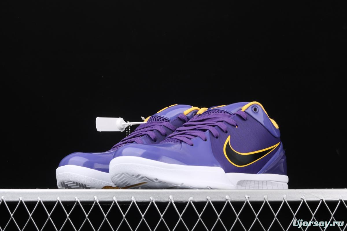 NIKE Zoom Kobe 4 Protro UNDEFEATED Kobe Bryant four generations of joint Zijin Lakers low-top men's basketball shoes CQ3869-500