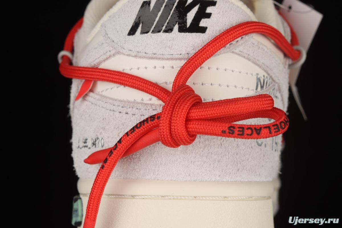 OFF-White x NIKE DUNK Low OW suede SB buckle rebound fashion casual board shoes DJ0950-118