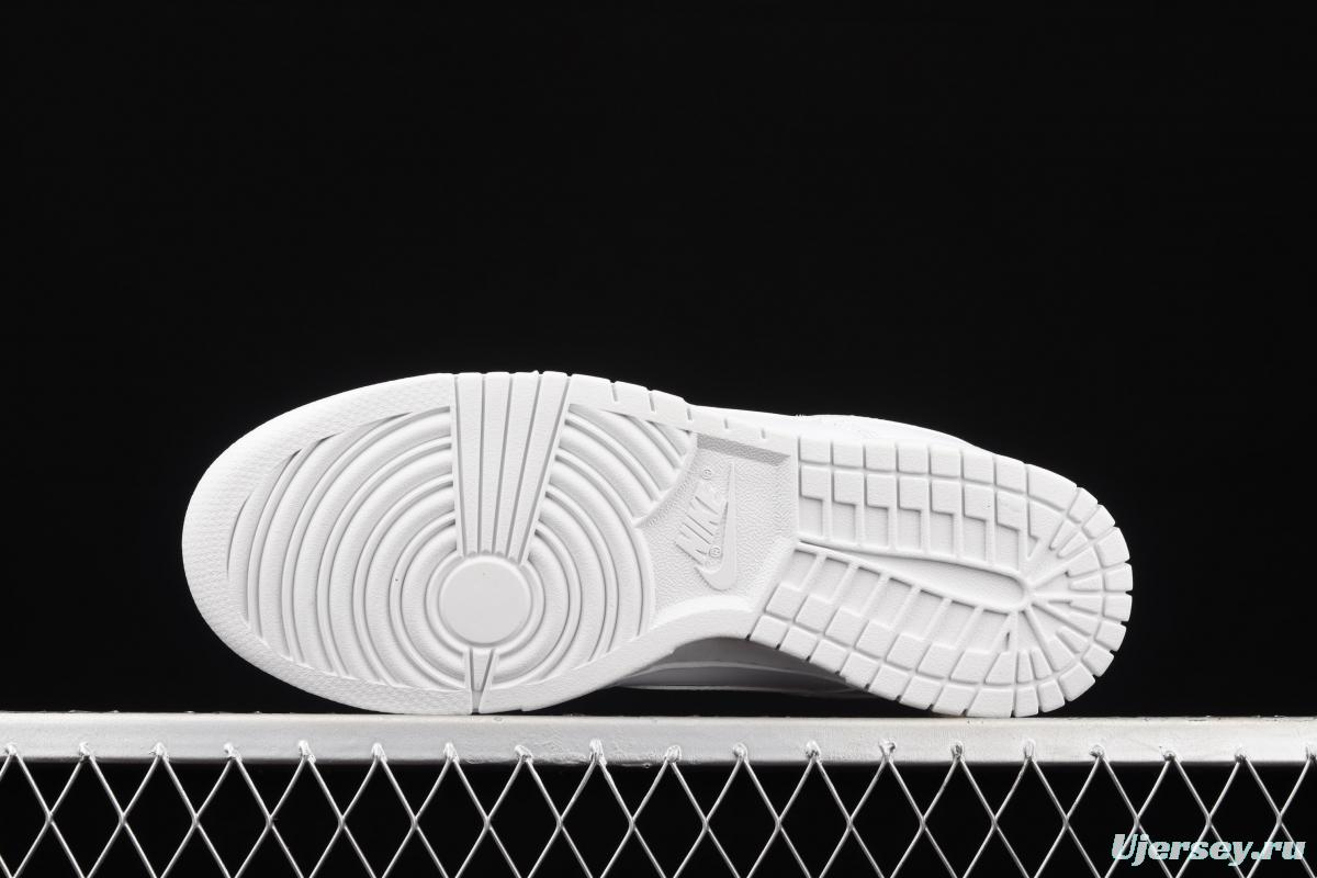 NIKE SB DUNK Low Prm pure white color SB buckle rebound fashion leisure board shoes DD1503-109