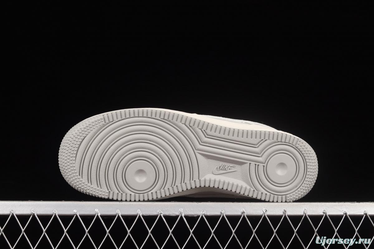 Stussy x NIKE Air Force 11607 Low Stussy co-named rice gray reflective low-top casual board shoes UN1815-802