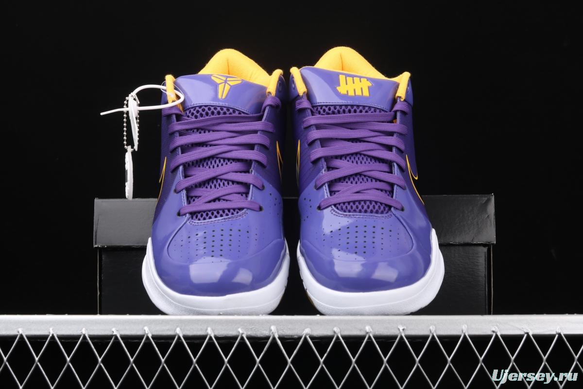 NIKE Zoom Kobe 4 Protro UNDEFEATED Kobe Bryant four generations of joint Zijin Lakers low-top men's basketball shoes CQ3869-500