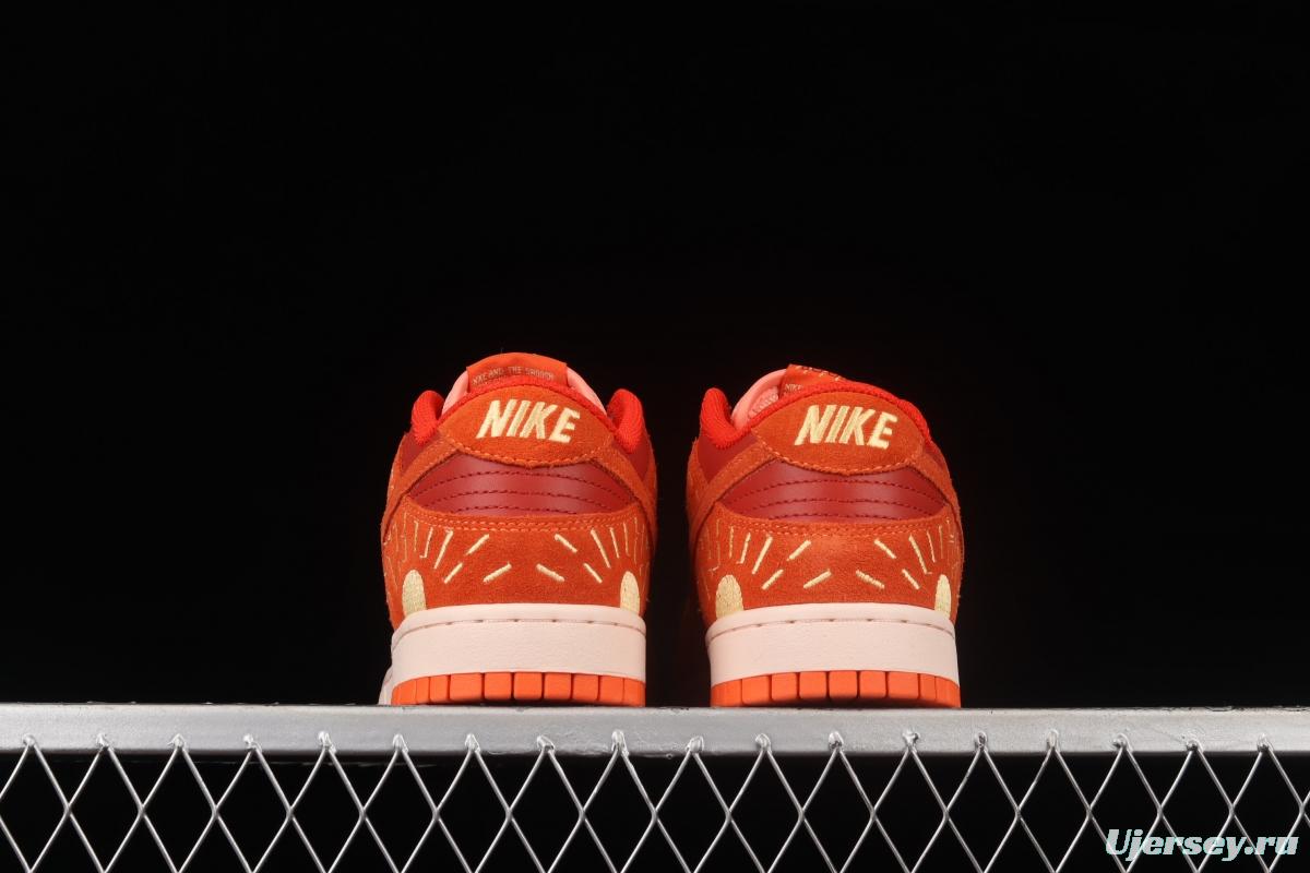 NIKE DUNK Low NH Orange-Crimson sunflower retro low-top leisure sports skateboard shoes DO6723-800