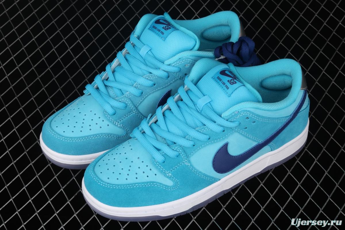 NIKE SB DUNK Low Pro sky blue fur-like fluorescent bottom low-top casual board shoes BQ6817-400