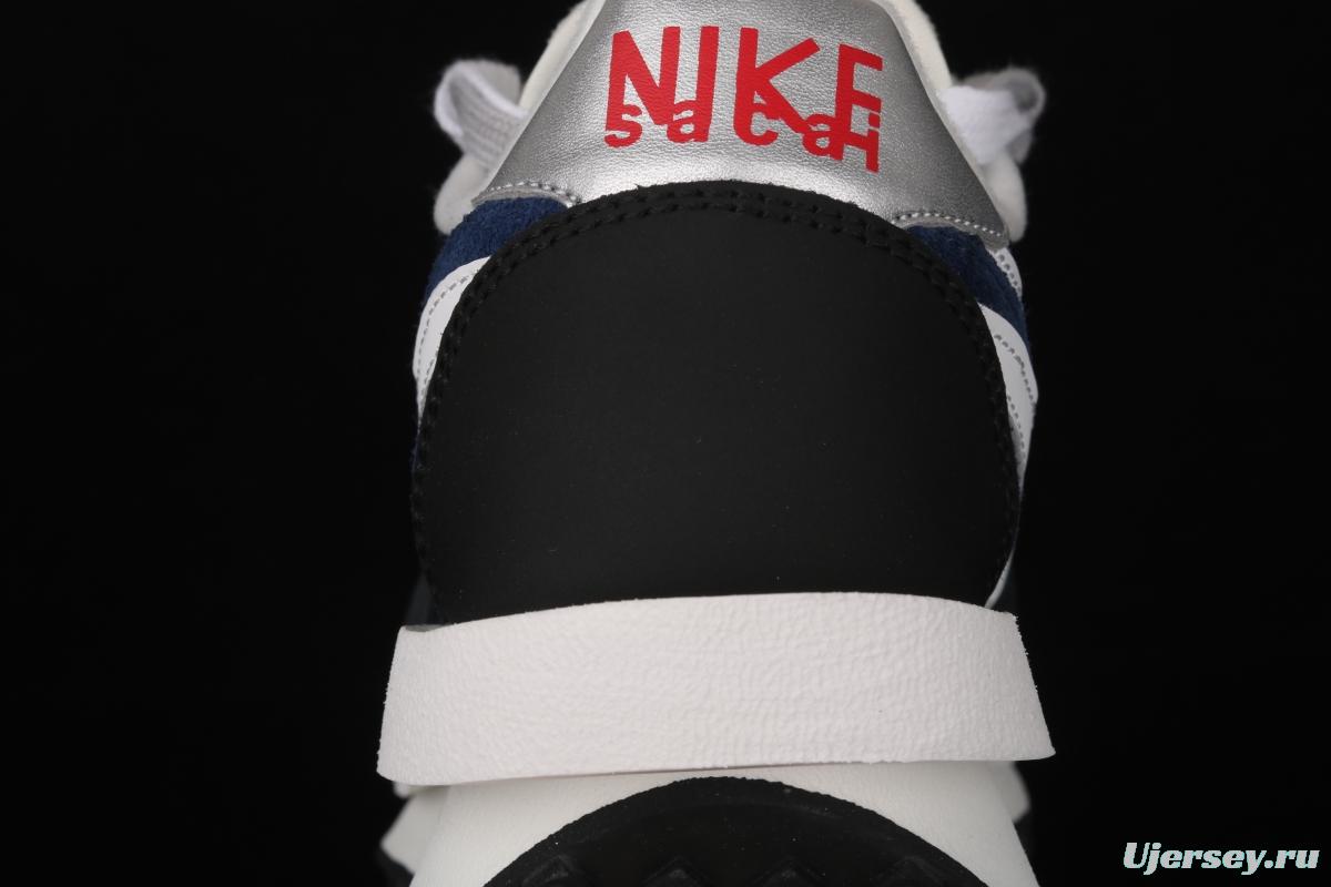 Fragment Design x Sacai x NIKE LVD Waffle Daybreak Fujiwara Hiroshi Fujiwara co-signed the catwalk style double hook Swoosh running shoes BV0073-008