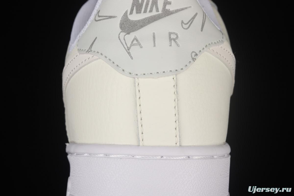 NIKE Air Force 1' 07 Low simple white 3M reflective low-top casual board shoes DR7857-100