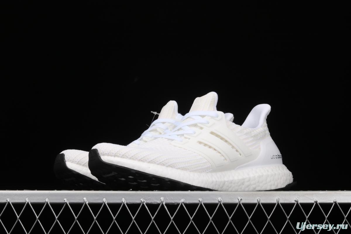 Adidas Ultra Boost 4.0BB6168 fourth generation knitted striped pure white UB