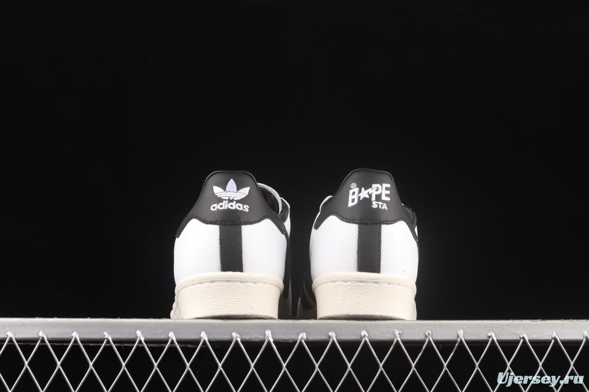 BAPE x Adidas Superstar 80s GZ8980 Darth ape-man co-named shell full head casual board shoes