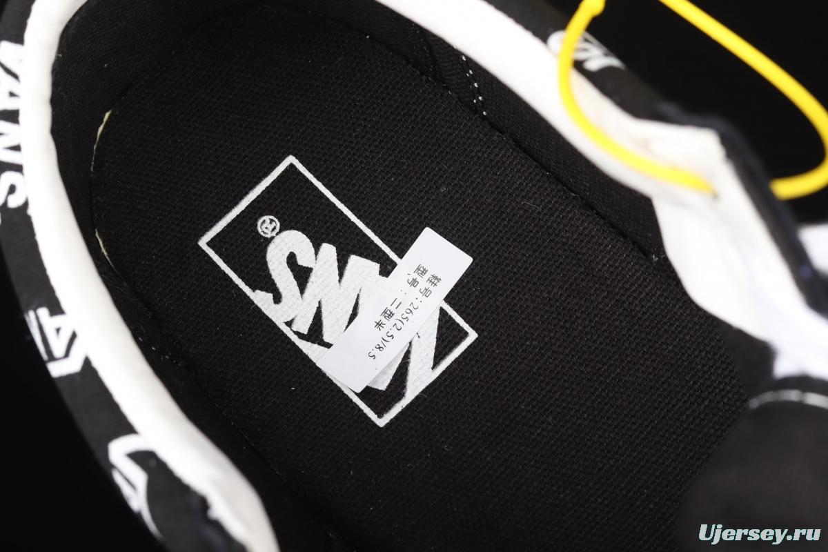 Vans Old Skool classic black and white LOGO letter printed low upper board shoes VN0A3WKTQW7