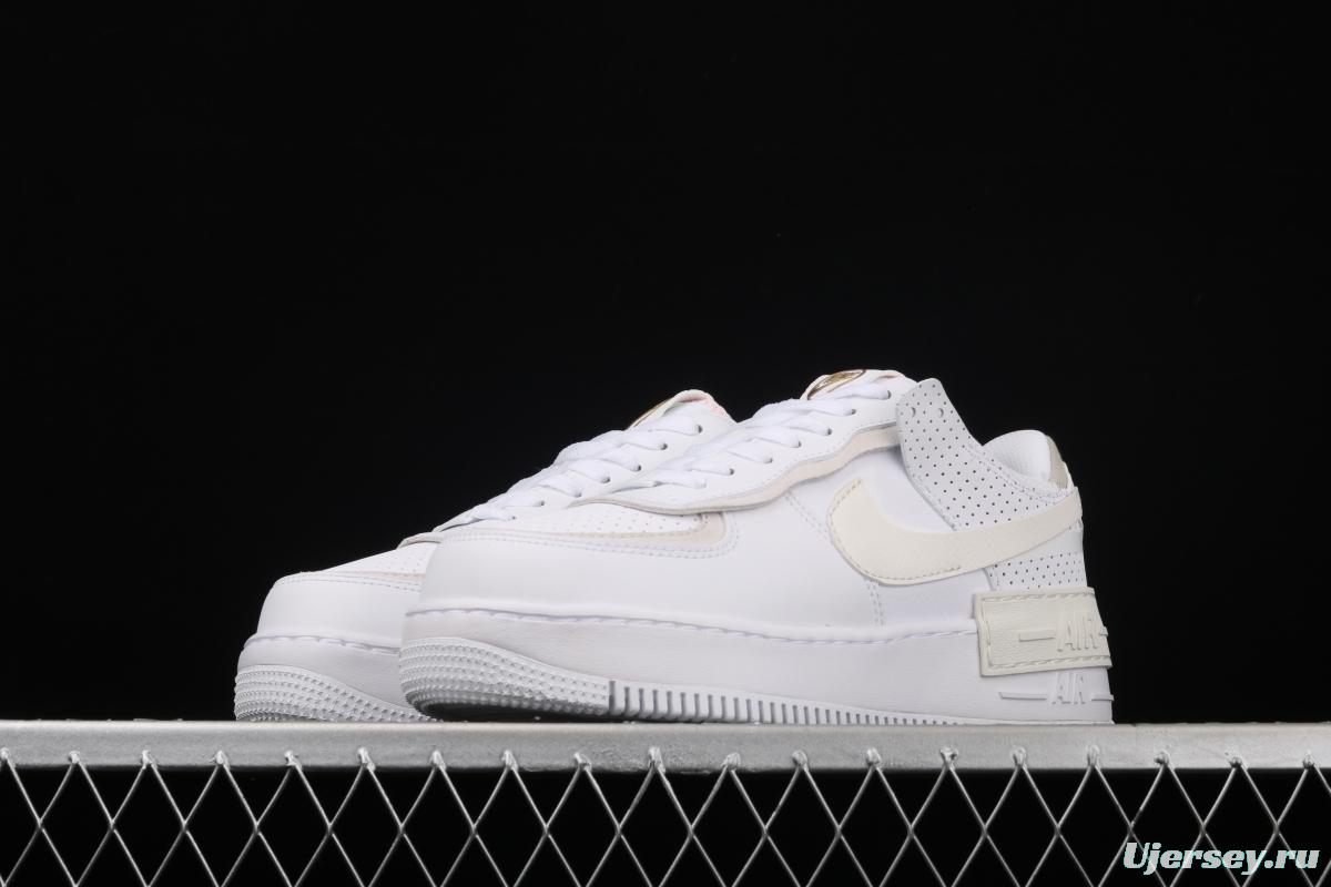 NIKE Air Force 1 ShAdidasow light weight heightened low-top board shoes CZ8107-100