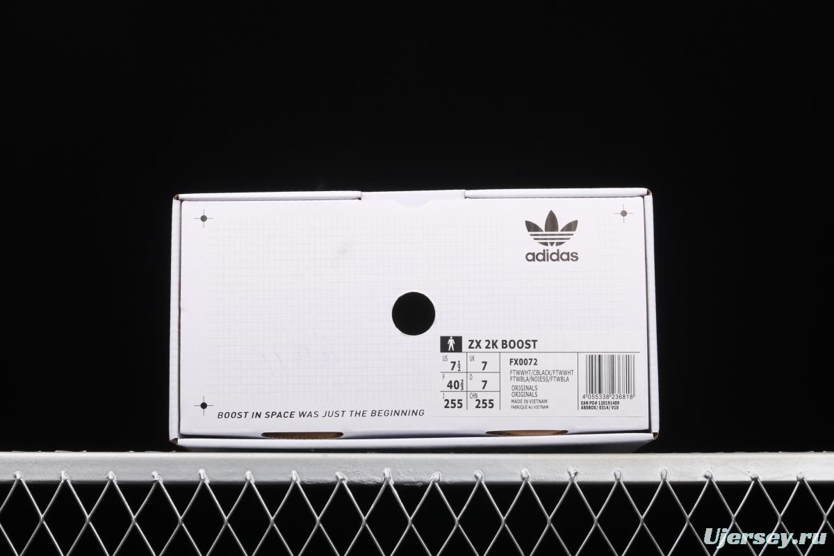 Nasa x Adidas ZX 2K Boost FX0072 joint clover popcorn vintage running shoes