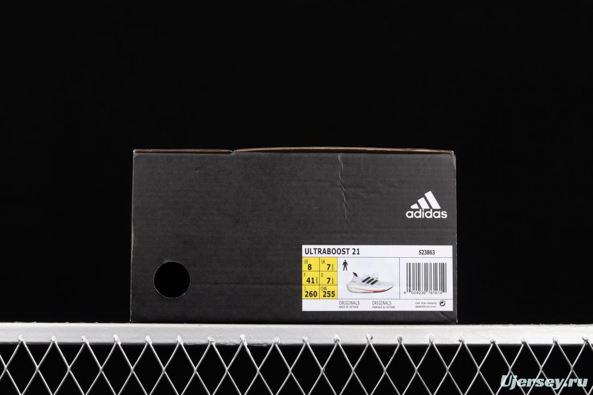 Adidas Ultra Boost 21 Consortium S23863 Das new thick-soled popcorn running shoes