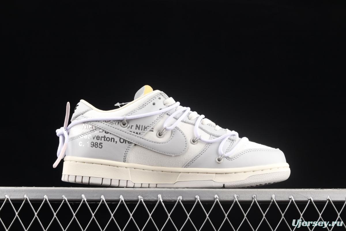 OFF-White x NIKE DUNK Low OW gray SB buckle rebound fashion casual board shoes DM1602-123