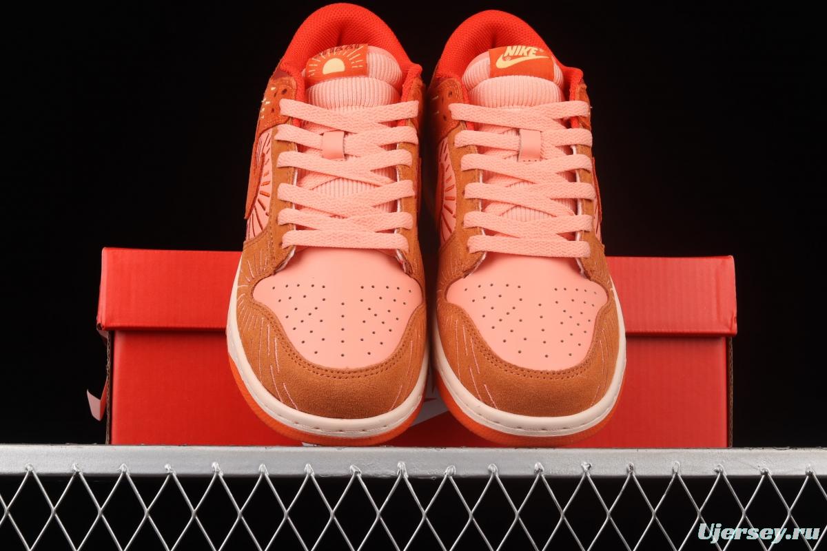 NIKE DUNK Low NH Orange-Crimson sunflower retro low-top leisure sports skateboard shoes DO6723-800