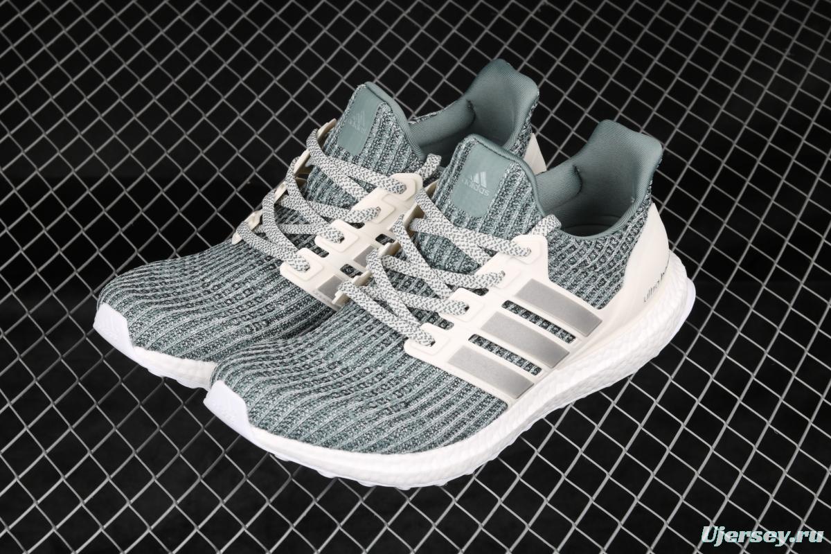 Adidas Ultra Boost 4.0 Pale Mint Green CM8272 the fourth generation of knitted striped mint green UB