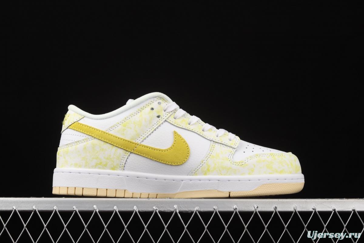 NIKE SB DUNK Low Prm yellow and white color SB buckle rebound fashion leisure board shoes DM9467-700