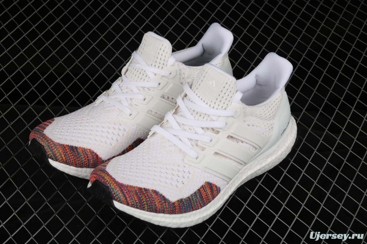 Adidas Ultra Boost 1.0 Multicolor Toe BB7800 colorful woven breathable cushioning running shoes