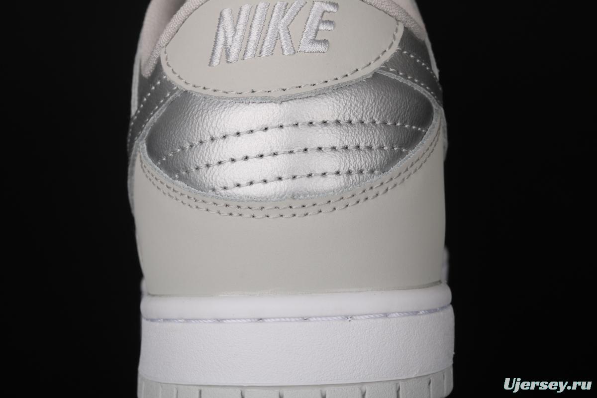 NIKE SB DUNK Low gray and silver color matching front layer casual skateboard shoes 854866-029