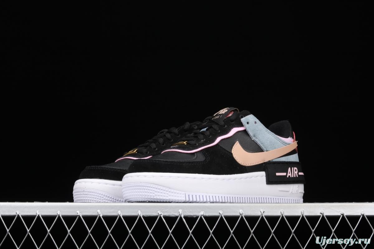 NIKE Air Force 1 ShAdidasow light weight heightened low-top 100-board shoes CU5315-001