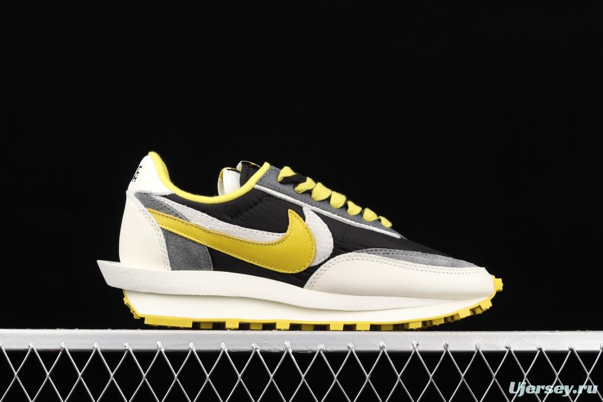 Undercover x Sacai x NIKE LDWaffle 2.0 tripartite joint name waffle double hook catwalk style casual shoes DJ4877-001