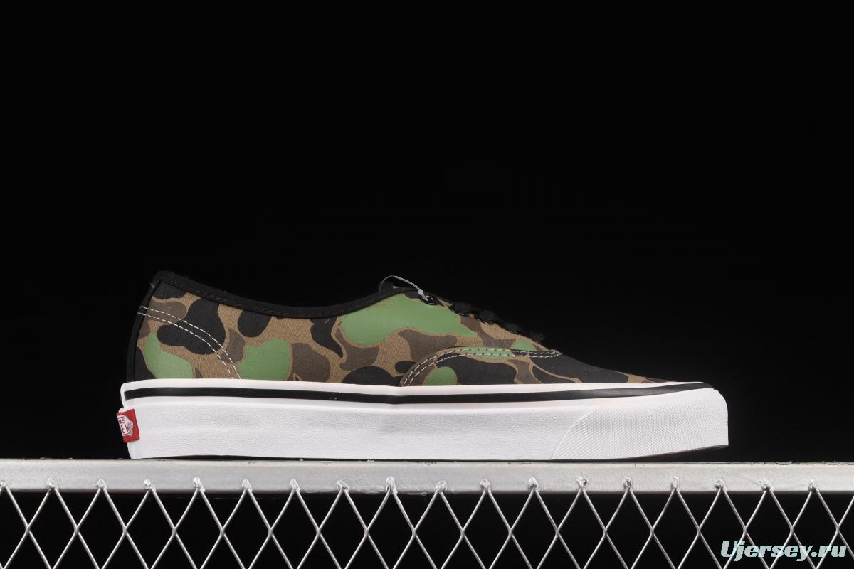 Vans Authentic ape-man co-named green camouflage low-top casual board shoes VN0A38EN7BC