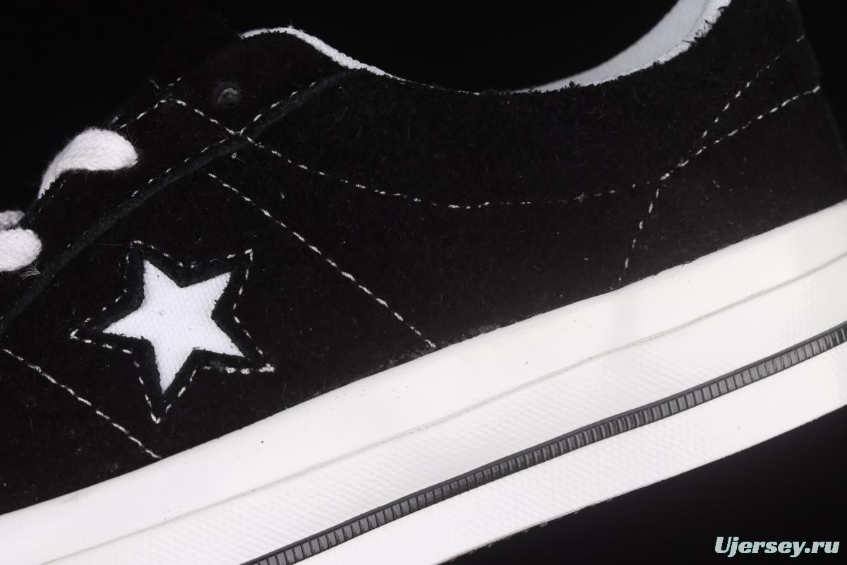 Converse One Star 21ss modified suede black and white low upper shoes 171587C