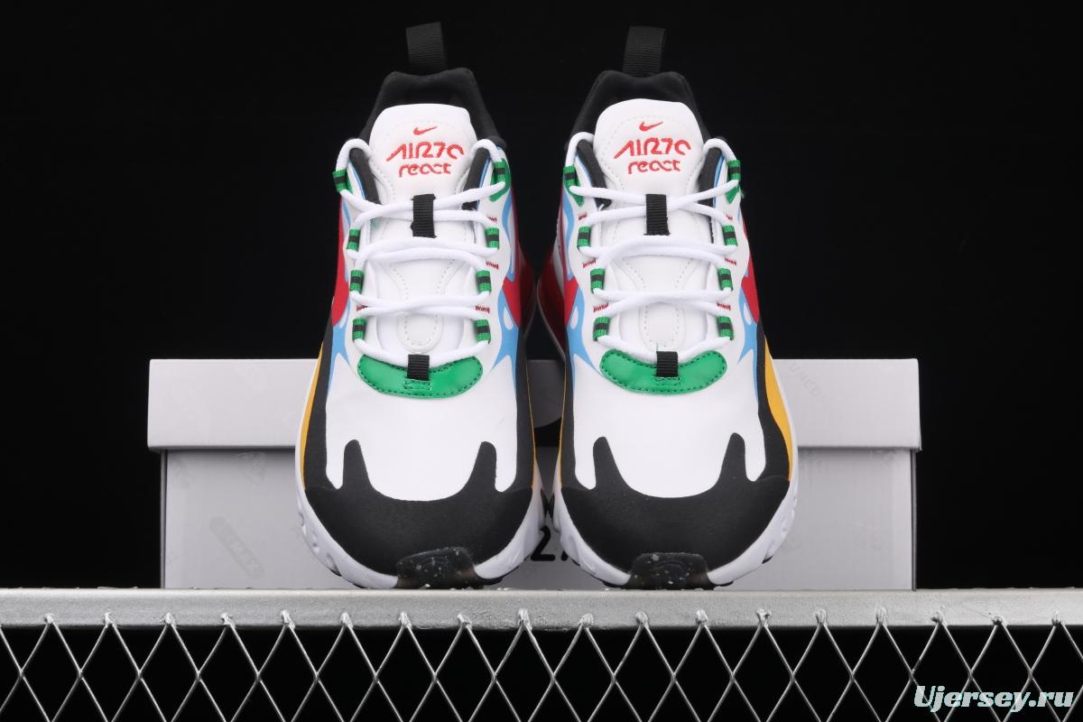 NIKE Air Max 270React new high-frequency mesh hollowing out function half-palm air cushion running shoes DA2610-161,