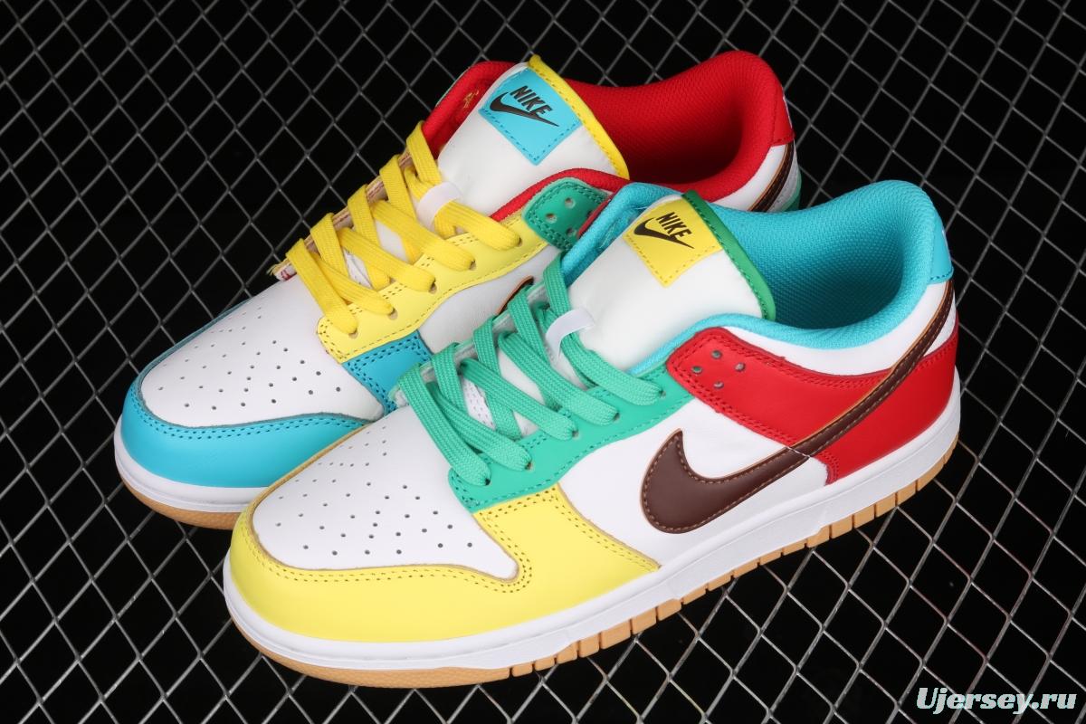 NIKE DUNK Low Free 99 white colorful mandarin duck dunk series low side leisure sports skateboard shoes DH0952-100