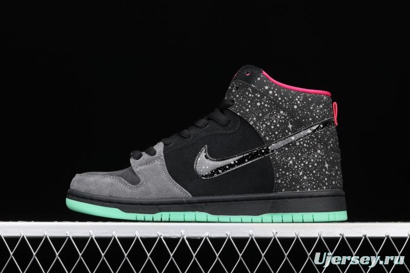 NIKE SB DUNK High Premium AE QS aurora borealis high-top skateboard shoes 313171-063