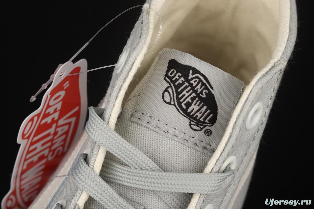 Vans Sk8-Hi Tapered light gray silver ultra-thin canvas high-top casual board shoes VN0A4U164U4