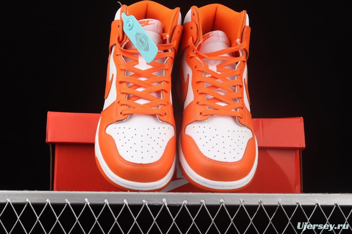 NIKE SB DUNK High Retro Orange Blaze 2021 edition white orange dunk series high top leisure sports skateboard shoes DD1399-101,