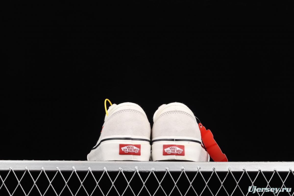 Vans Sk8-Low Reissue S classic rice white orange low-top casual canvas shoes VN0A4UWI4WU