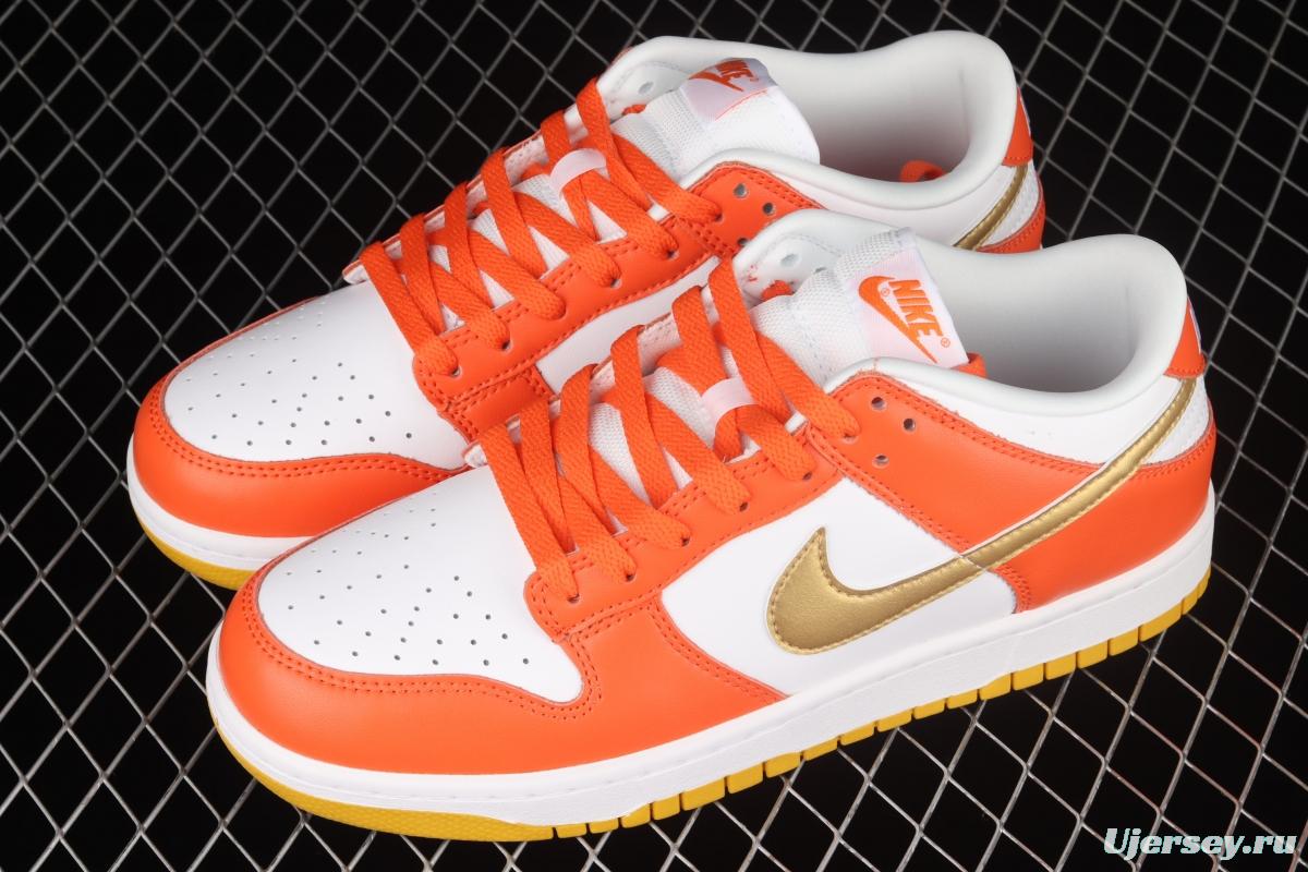 NIKE DUNK Low Golden Orange Platinum Orange SB rebound Fashion Leisure Board shoes DQ4690-800