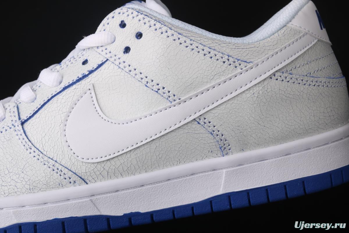 NIKE SB DUNK Low Pro Magnolia QQ crack ice blue blue porcelain sports skateboard shoes CJ6884-100