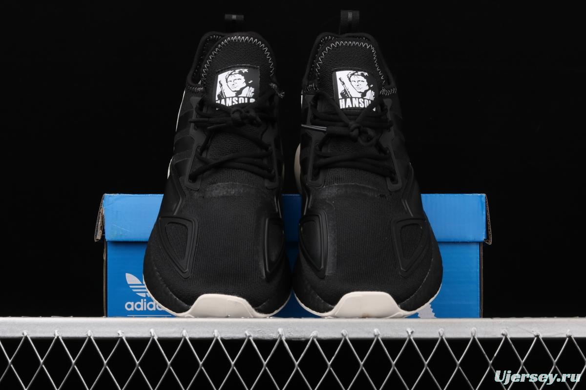 Adidas ZX 2K Boost FX9113 2020 summer new clover popcorn vintage running shoes