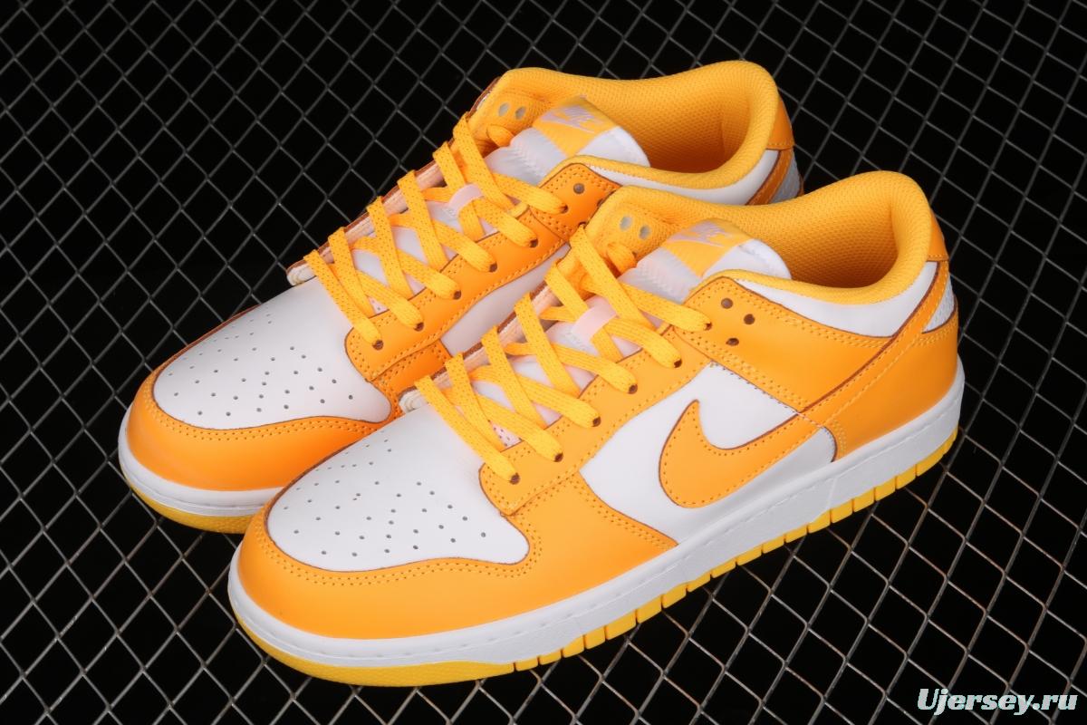 NIKE DUNK Low SB dunk series white and yellow color matching low-side leisure sports skateboard shoes DD1503-800