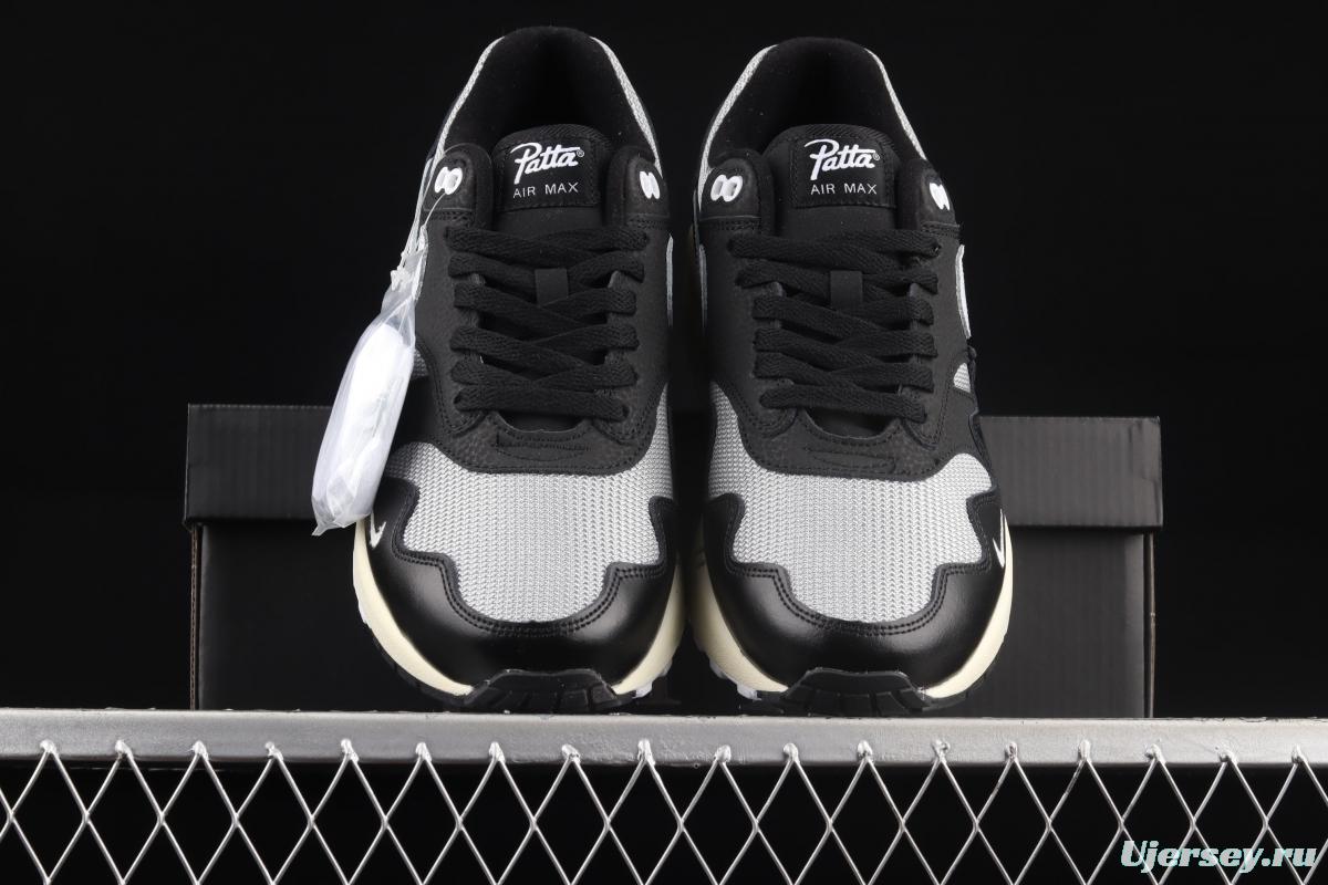 Patta x Nike Air Max 1 joint style half-palm air cushion retro running shoes DQ0299-001