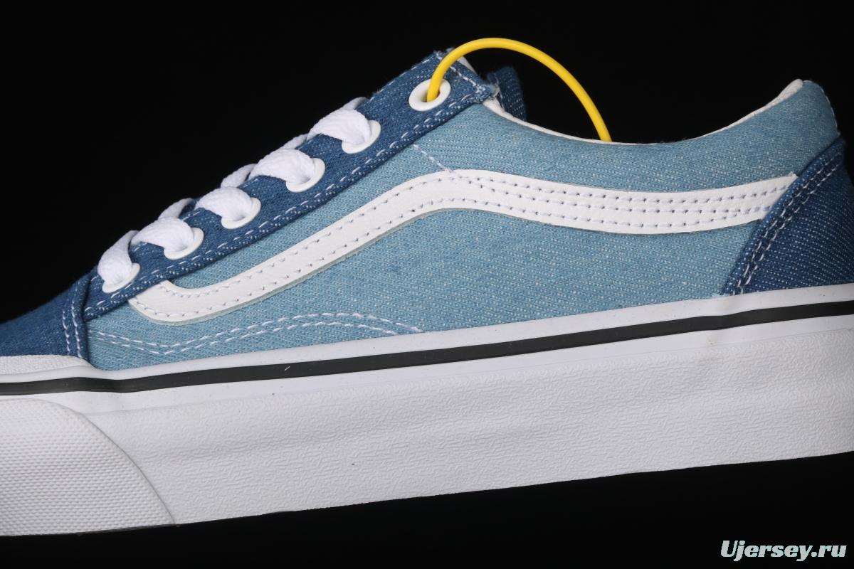 Vans Style 36 half-moon jeans blue side stripes low-edge sports board shoes VN0A38G1Q69