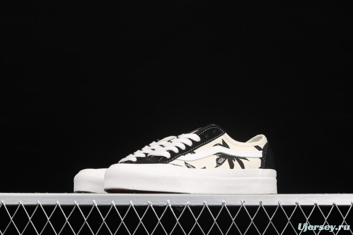 Vans Style 36 Cecon SF PEACEMINUSONE Baotou killer whale white print black maple leaf low-top board shoes VN0A3MVLK0A