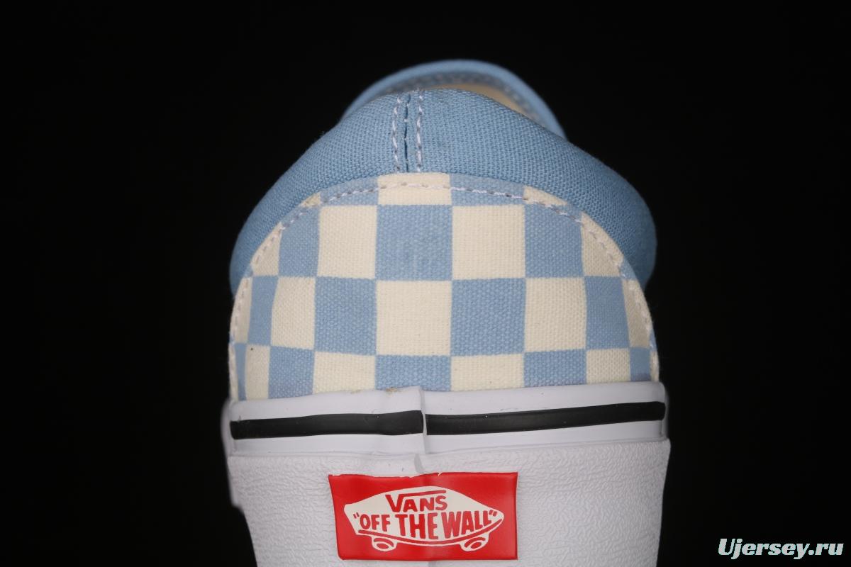 Vans Cassic Slip-0n purplish blue checkerboard Loafers Shoes leisure sports board shoes VN0A33TB42Y