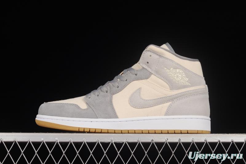 Air Jordan 1 Mid coconut milk mid-top basketball shoes DN4281-100