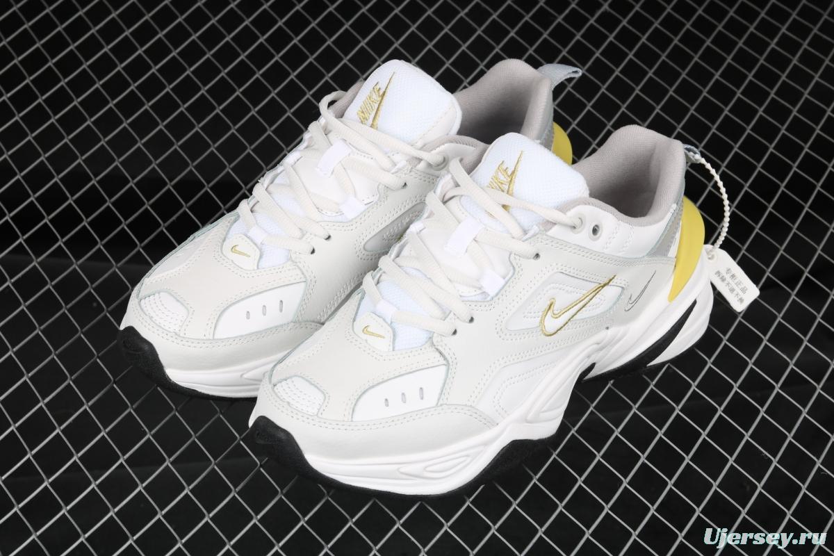 NIKE M2K Tekno white gray gold color retro sports daddy shoes AO3108-009